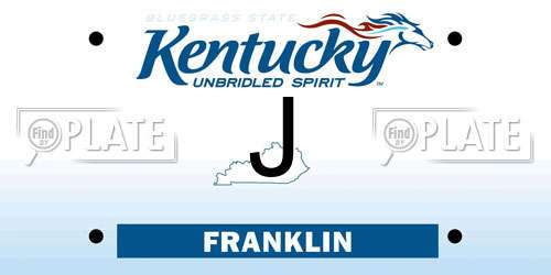 J Kentucky License Plate