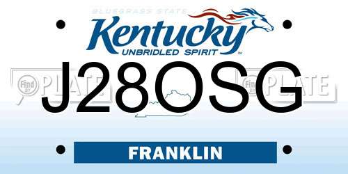 J28OSG Kentucky License Plate