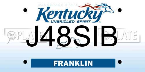 J48SIB Kentucky License Plate