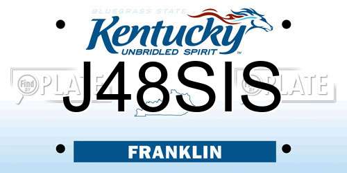 J48SIS Kentucky License Plate