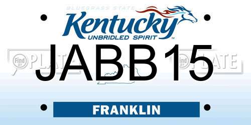 JABB15 Kentucky License Plate
