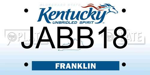 JABB18 Kentucky License Plate