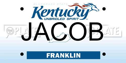 JACOB Kentucky License Plate