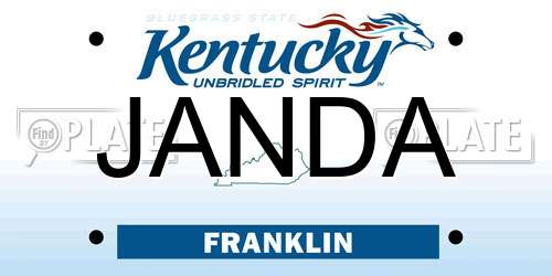 JANDA Kentucky License Plate