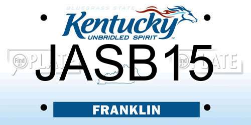 JASB15 Kentucky License Plate