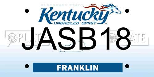 JASB18 Kentucky License Plate