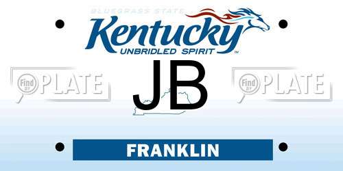 JB Kentucky License Plate