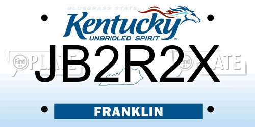 JB2R2X Kentucky License Plate