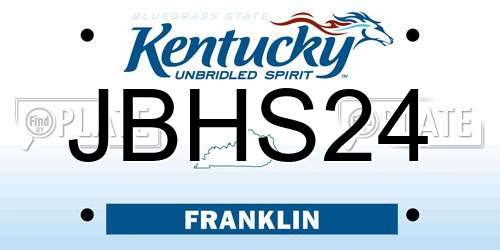 JBHS24 Kentucky License Plate