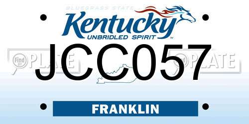 JCC057 Kentucky License Plate