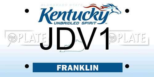 JDV1 Kentucky License Plate
