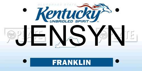 JENSYN Kentucky License Plate