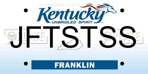 JFTSTSS Kentucky License Plate