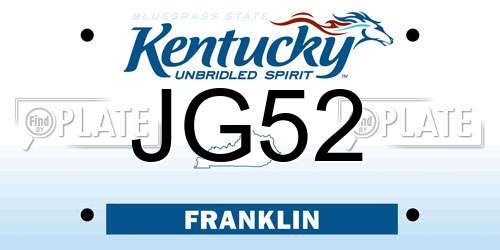 JG52 Kentucky License Plate
