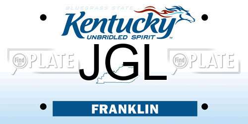 JGL Kentucky License Plate