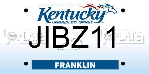 JIBZ11 Kentucky License Plate