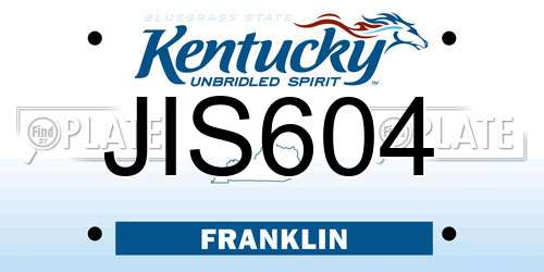 JIS604 Kentucky License Plate