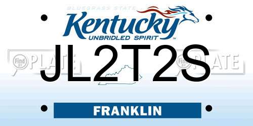 JL2T2S Kentucky License Plate