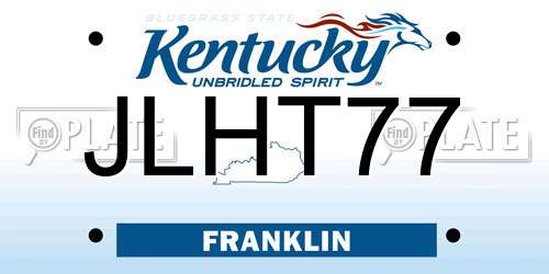 JLHT77 Kentucky License Plate