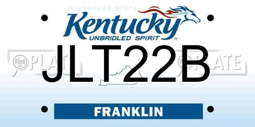 JLT22B Kentucky License Plate