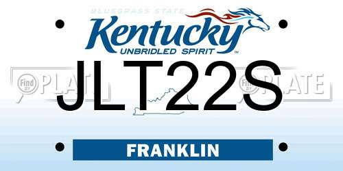 JLT22S Kentucky License Plate