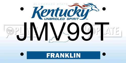 JMV99T Kentucky License Plate
