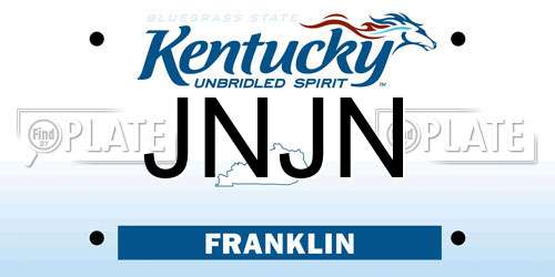 JNJN Kentucky License Plate