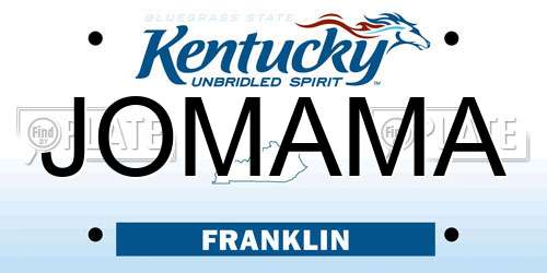JOMAMA Kentucky License Plate