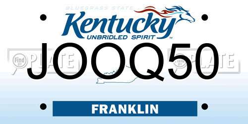 JOOQ50 Kentucky License Plate