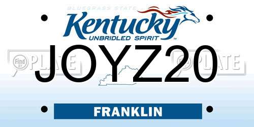 JOYZ20 Kentucky License Plate