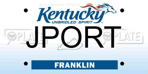 JPORT Kentucky License Plate