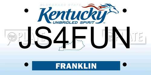 JS4FUN Kentucky License Plate