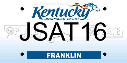 JSAT16 Kentucky License Plate