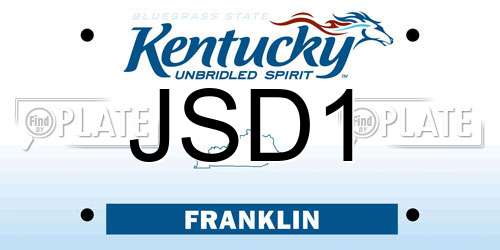 JSD1 Kentucky License Plate