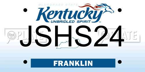 JSHS24 Kentucky License Plate