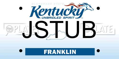 JSTUB Kentucky License Plate