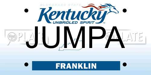 JUMPA Kentucky License Plate