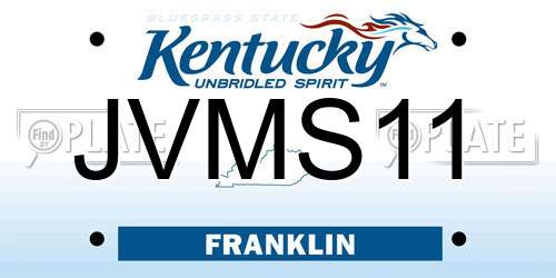 JVMS11 Kentucky License Plate