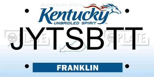 JYTSBTT Kentucky License Plate