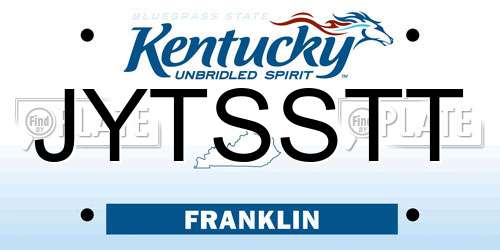 JYTSSTT Kentucky License Plate