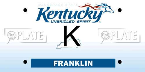 K Kentucky License Plate