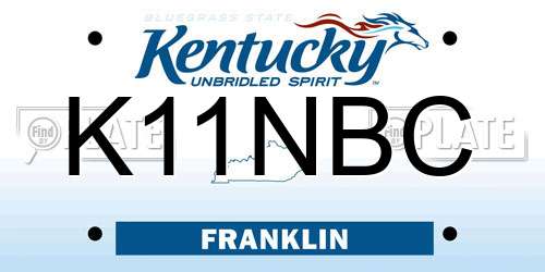 K11NBC Kentucky License Plate