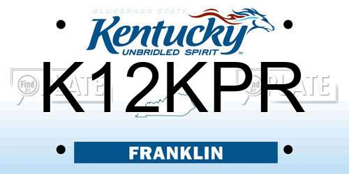 K12KPR Kentucky License Plate