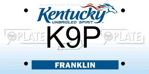 K9P Kentucky License Plate