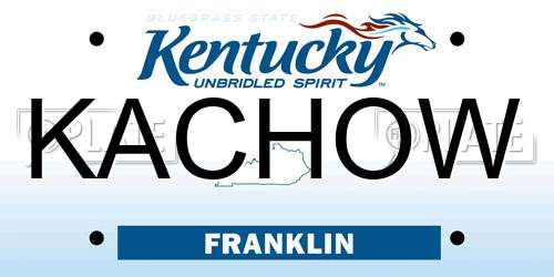 KACHOW Kentucky License Plate