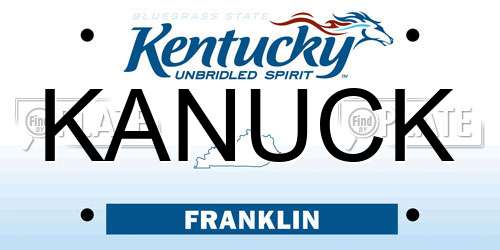 KANUCK Kentucky License Plate