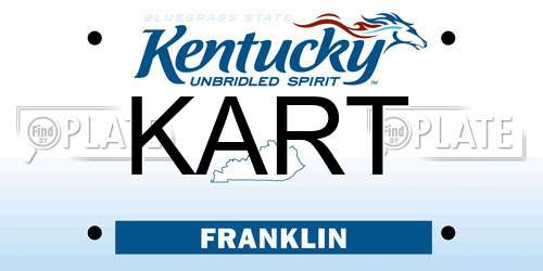 KART Kentucky License Plate