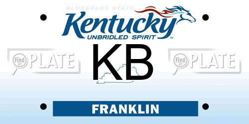 KB Kentucky License Plate