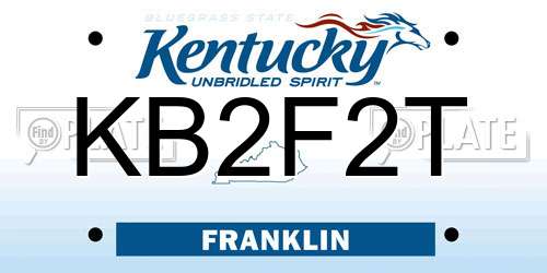 KB2F2T Kentucky License Plate