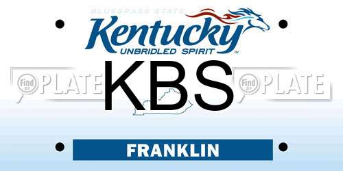 KBS Kentucky License Plate